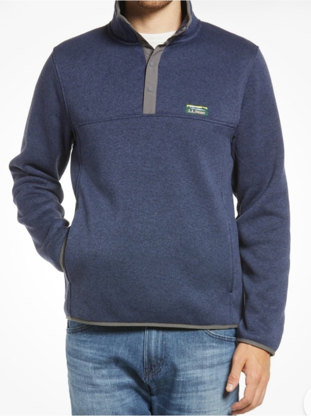 L.L. Bean Sweater Fleece Pullover Navy Size XL